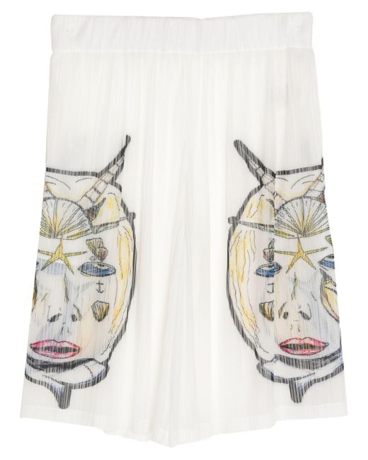 Burberry White Shorts & Bermuda Shorts Polyester