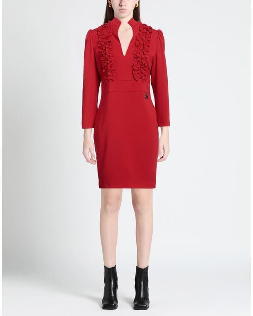 REVISE CONCEPT Red Mini Dress Polyester, Elastane