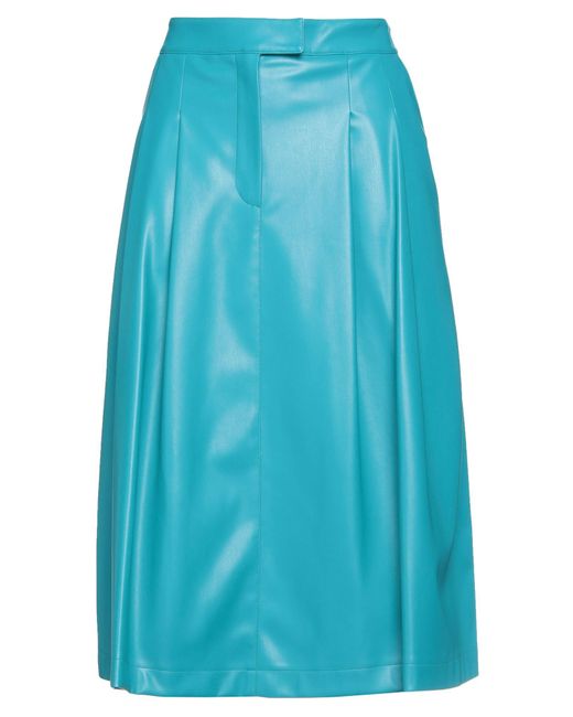Semicouture Blue Midi Skirt
