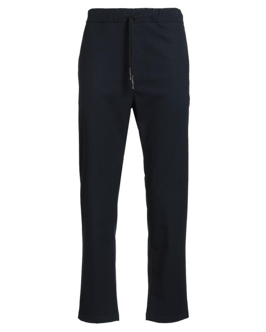 Alpha Studio Blue Pants Polyester, Viscose, Elastane for men