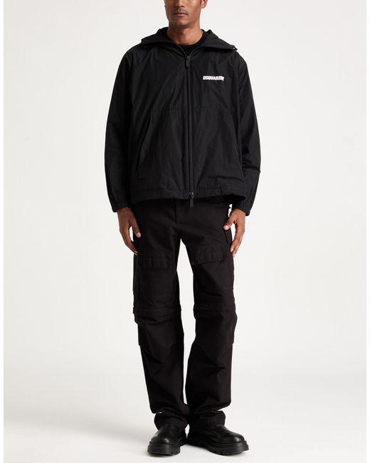 DSquared² Black Jacket Polyester for men