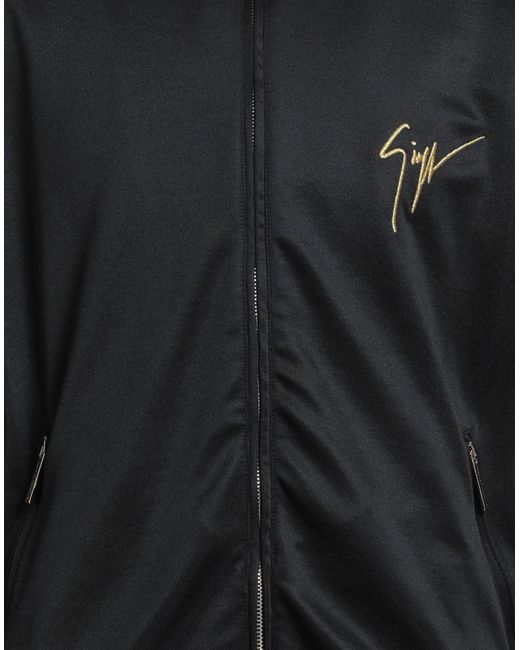 Giuseppe Zanotti Black Sweatshirt Polyester, Cotton for men
