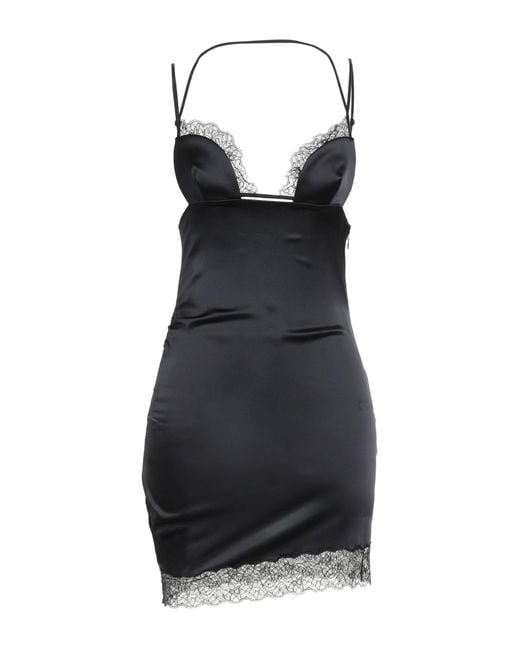 Nensi Dojaka Black Mini Dress Viscose, Elastane