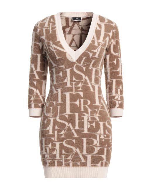 Elisabetta Franchi Natural Mini Dress