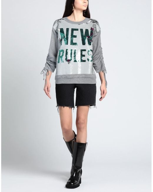 Trussardi Gray Sweatshirt Cotton, Polyester