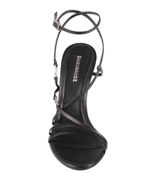 DSquared² Metallic Icon Sandals Calfskin