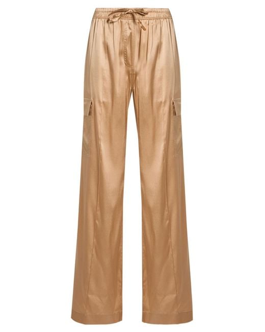 Tom Ford Natural Pants Silk, Elastane, Lambskin