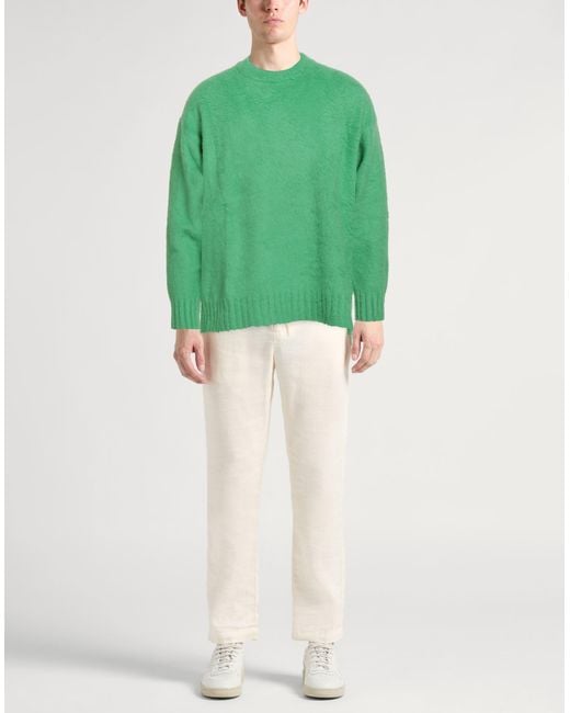 Roberto Collina Green Sweater Cotton, Nylon, Elastane for men