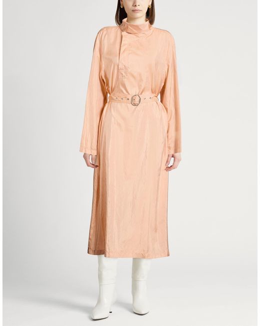 Jil Sander Pink Midi Dress Polyamide, Silk