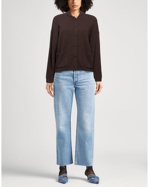 ViCOLO Brown Cardigan Viscose, Polyamide, Wool, Cashmere