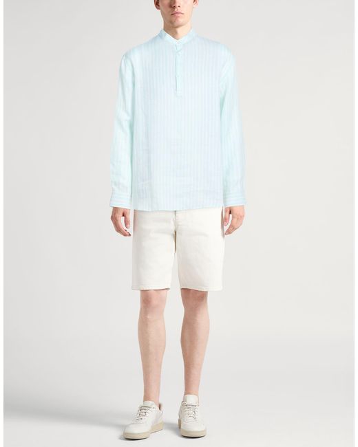 Agnona Blue Shirt Linen for men