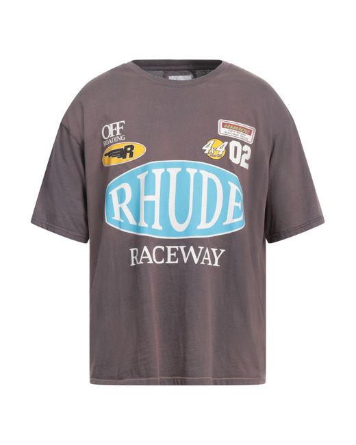 Rhude Gray T-Shirt Cotton for men