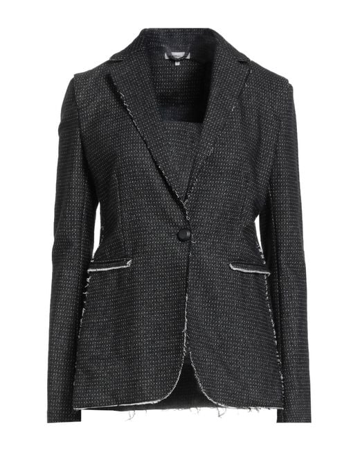 Jacob Cohen Black Blazer Cotton, Wool, Polyester, Elastane