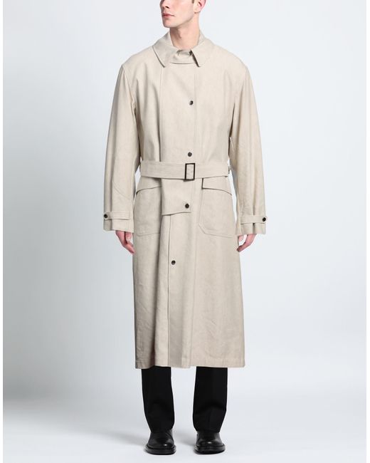 Emporio Armani Natural Overcoat & Trench Coat for men