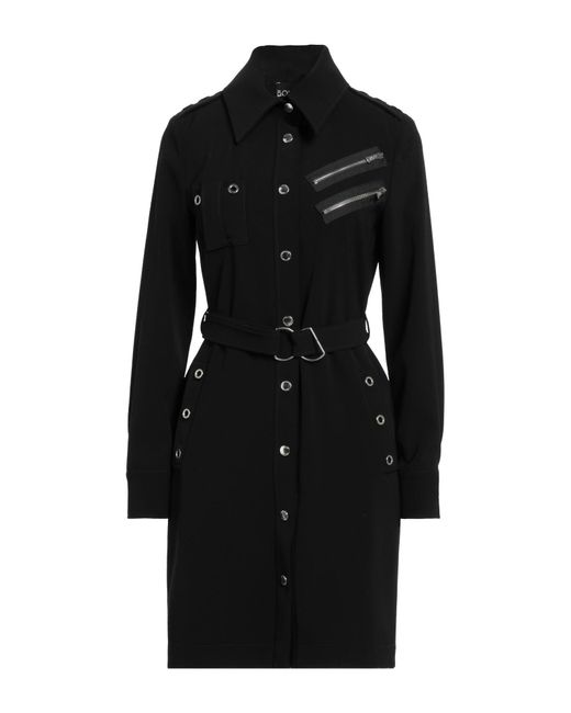 Boutique Moschino Black Overcoat & Trench Coat