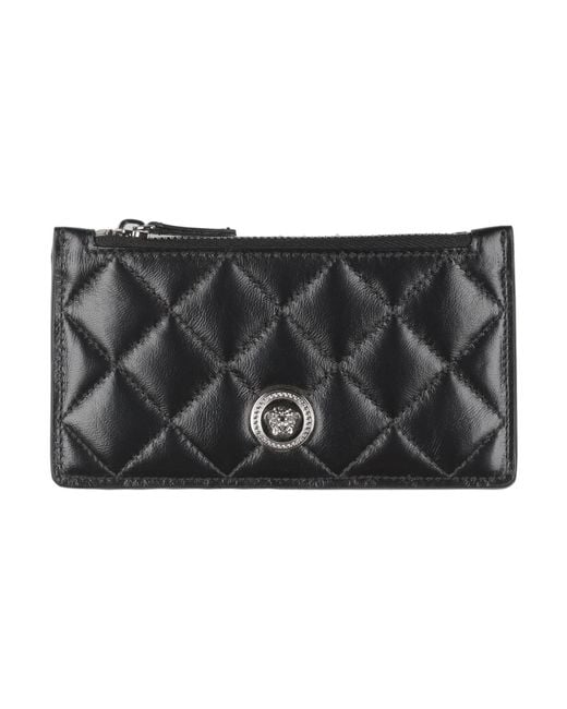 Versace Black Cardholder Leather