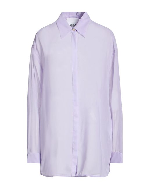 Erika Cavallini Semi Couture Purple Shirt Polyester