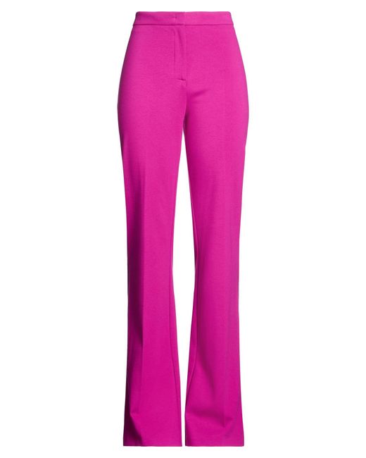 Pinko Pink Plum Pants Viscose, Polyamide, Elastane