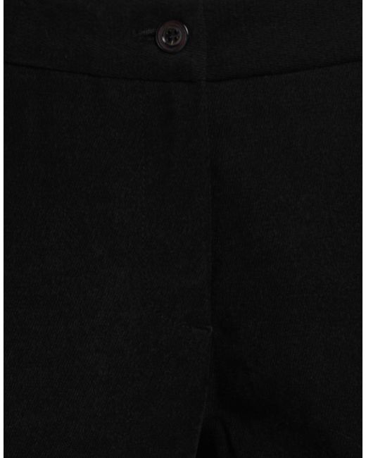 Bruno Manetti Black Pants Polyester, Elastane