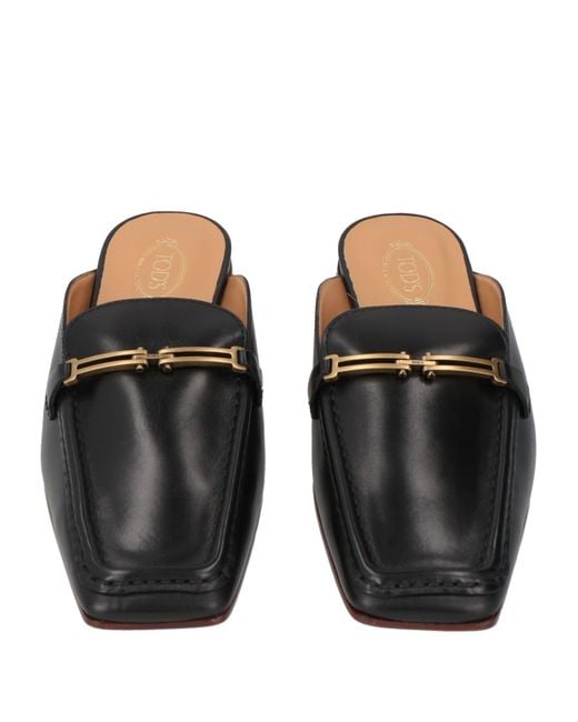 Tod's Black Mules & Clogs