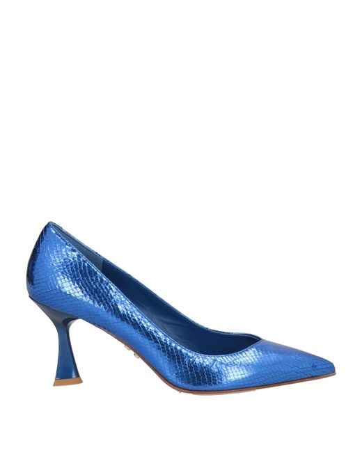 Sergio Levantesi Blue Bright Pumps Leather
