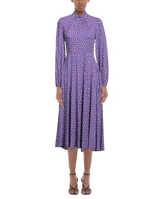 Closet Purple Midi Dress Viscose