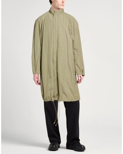 Ferragamo Green Overcoat & Trench Coat Polyester, Cotton for men