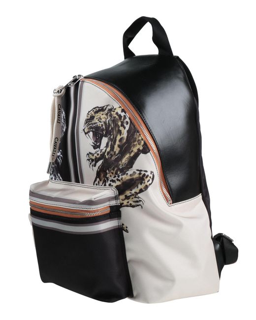 Roberto Cavalli Black Backpack for men