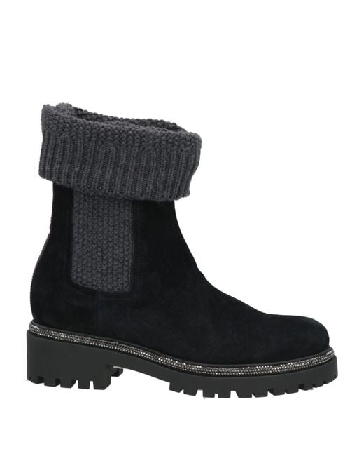 Rene Caovilla Black Ankle Boots