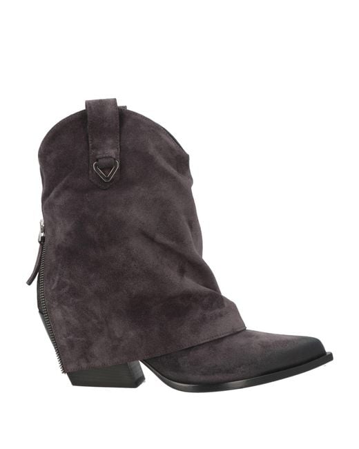 Elena Iachi Brown Ankle Boots Leather