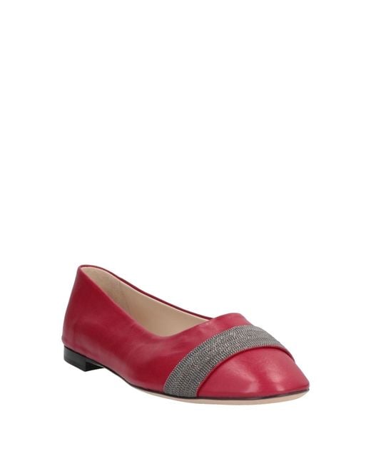 Fabiana Filippi Red Ballet Flats