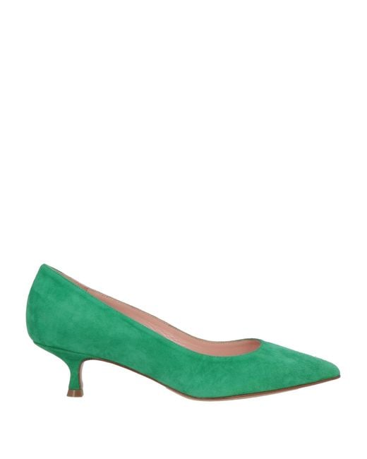 Anna F. Green Emerald Pumps Leather