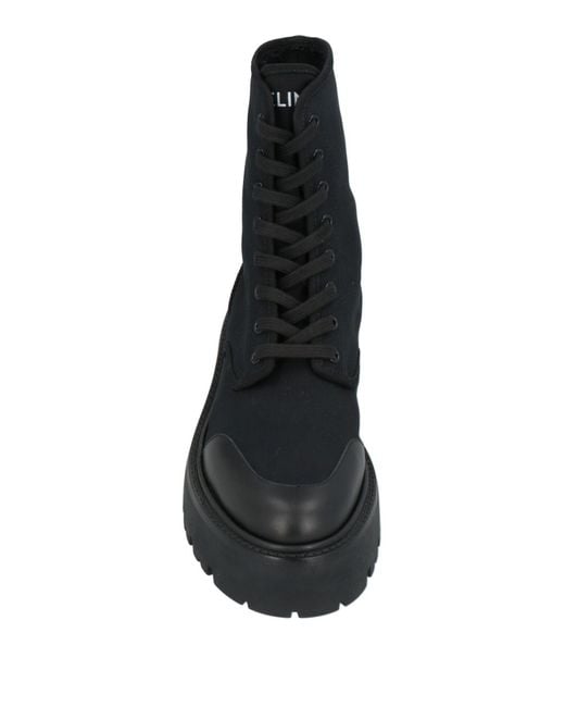 Céline Black Ankle Boots Textile Fibers, Leather for men