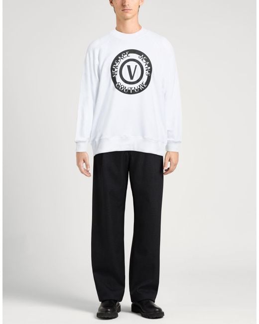 Versace Jeans Couture White Sweatshirt Cotton for men