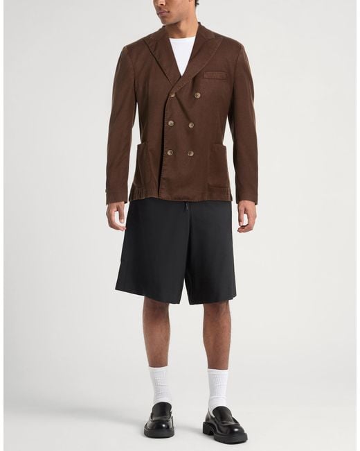 Santaniello Brown Blazer Wool for men