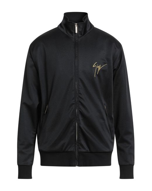 Giuseppe Zanotti Black Sweatshirt Polyester, Cotton for men