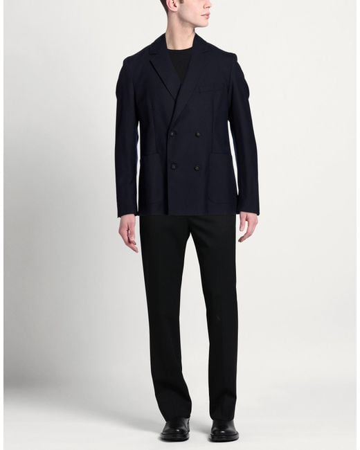 Officine Generale Blue Midnight Blazer Virgin Wool for men