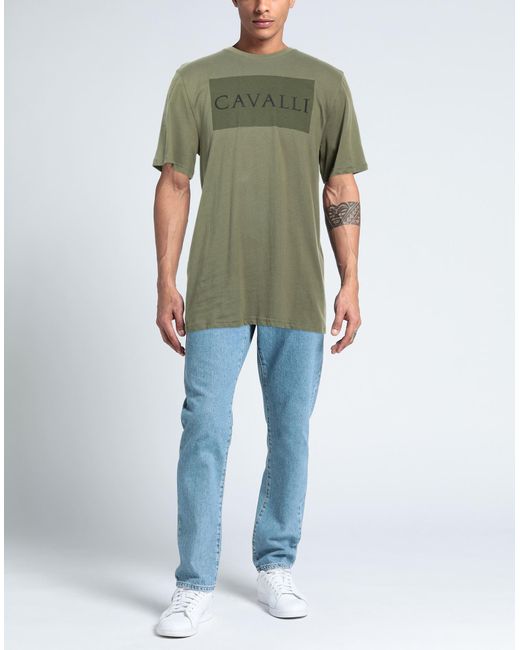 Roberto Cavalli Green T-shirt for men