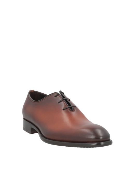 Doucal's Men's Brown Lace-Up Shoes