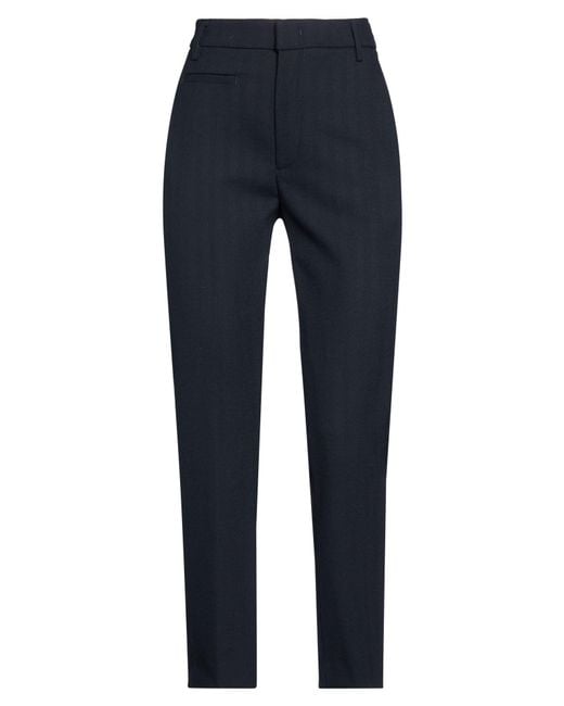 Dondup Blue Pants Polyester, Virgin Wool, Elastane