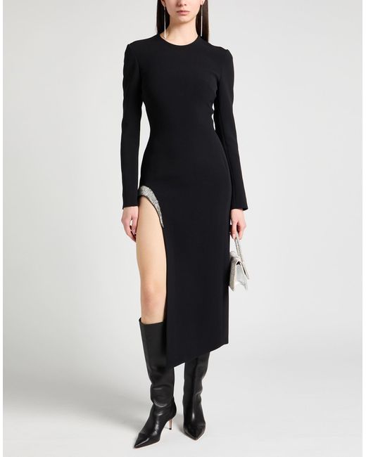 David Koma Black Midi Dress