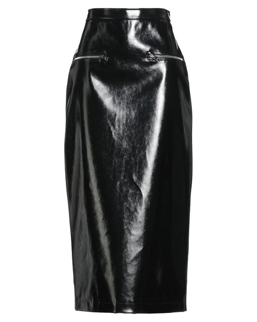 MSGM Black Maxi Skirt Polyester, Polyurethane