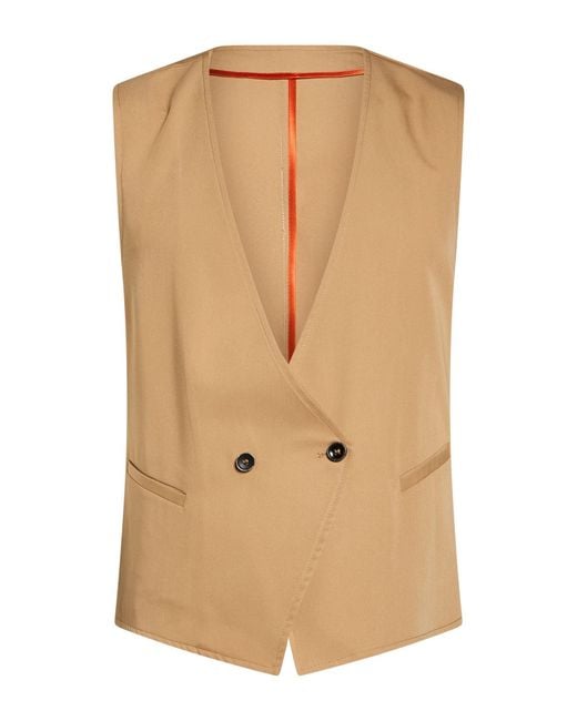 OVER/D Natural Tailored Vest Polyester, Viscose, Elastane for men