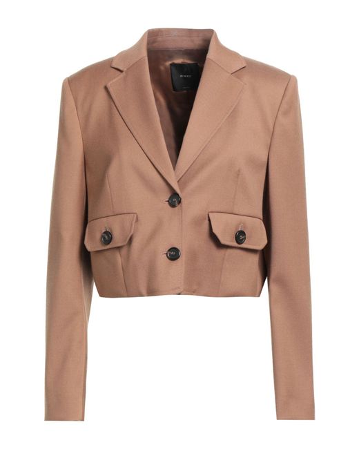 Pinko Natural Blazer Wool, Polyester, Viscose, Elastane