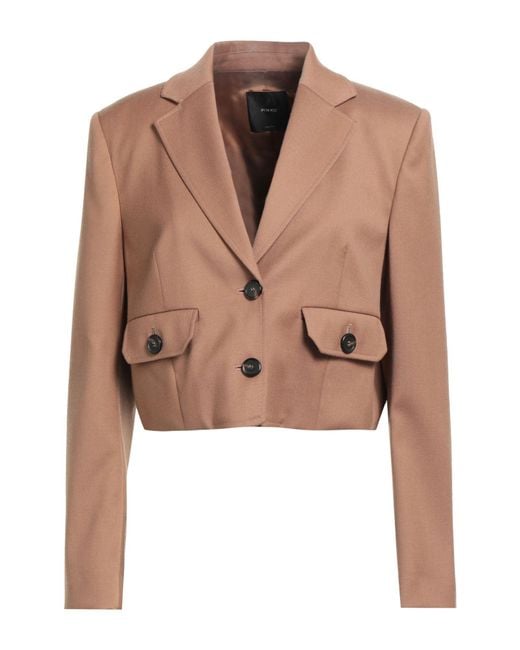 Pinko Natural Blazer Wool, Polyester, Viscose, Elastane