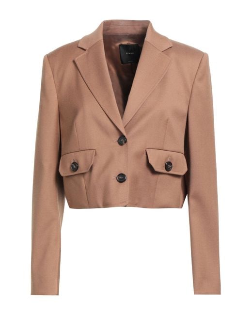 Pinko Natural Blazer Wool, Polyester, Viscose, Elastane
