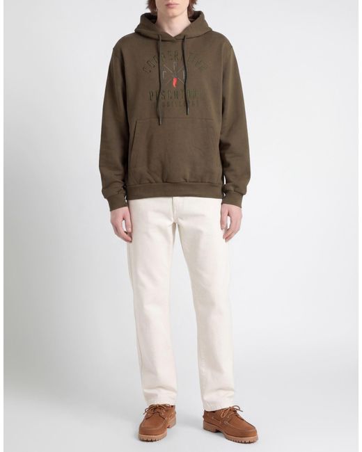 Cooperativa Pescatori Posillipo Green Military Sweatshirt Cotton for men