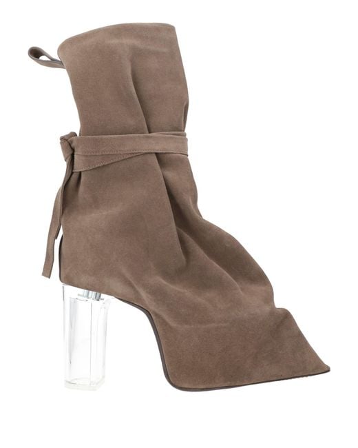 Rick Owens Brown Boot Leather