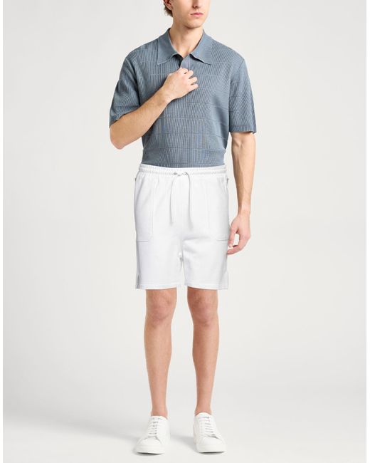 Les Hommes White Shorts & Bermuda Shorts Cotton for men