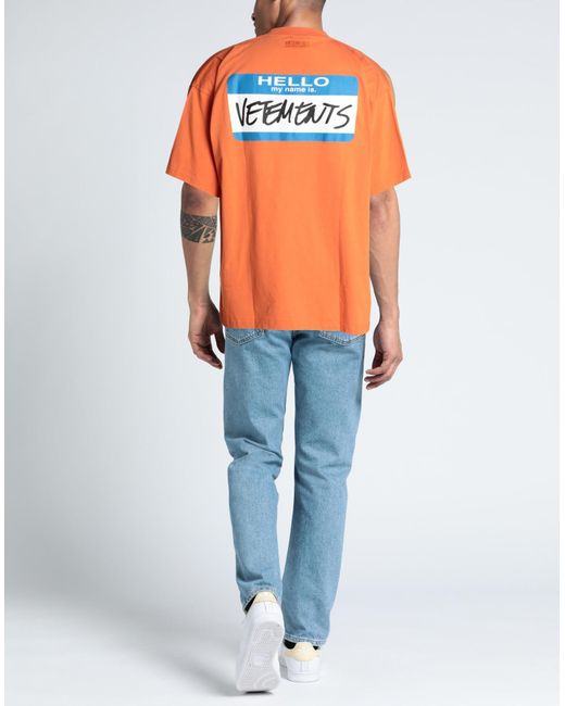 Vetements Orange T-shirt for men